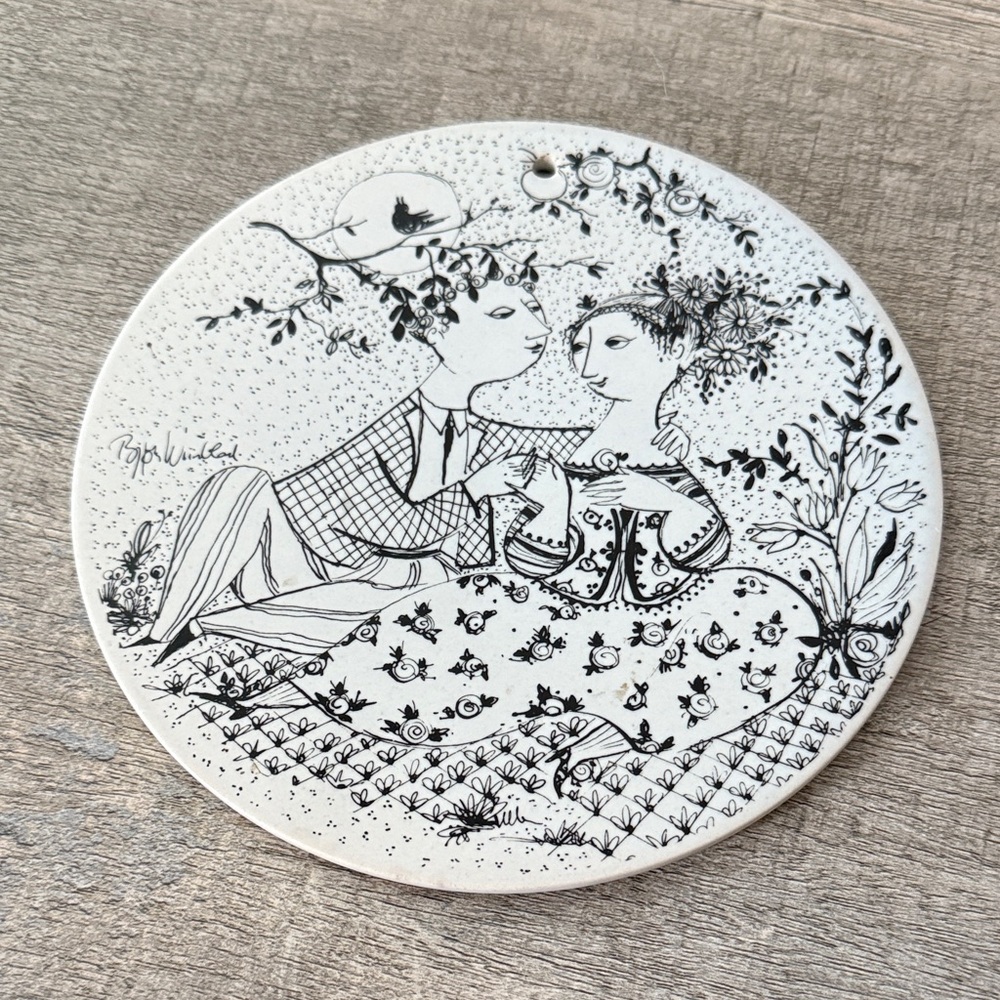 Bjorn Wiinblad Black and White Ceramic Art